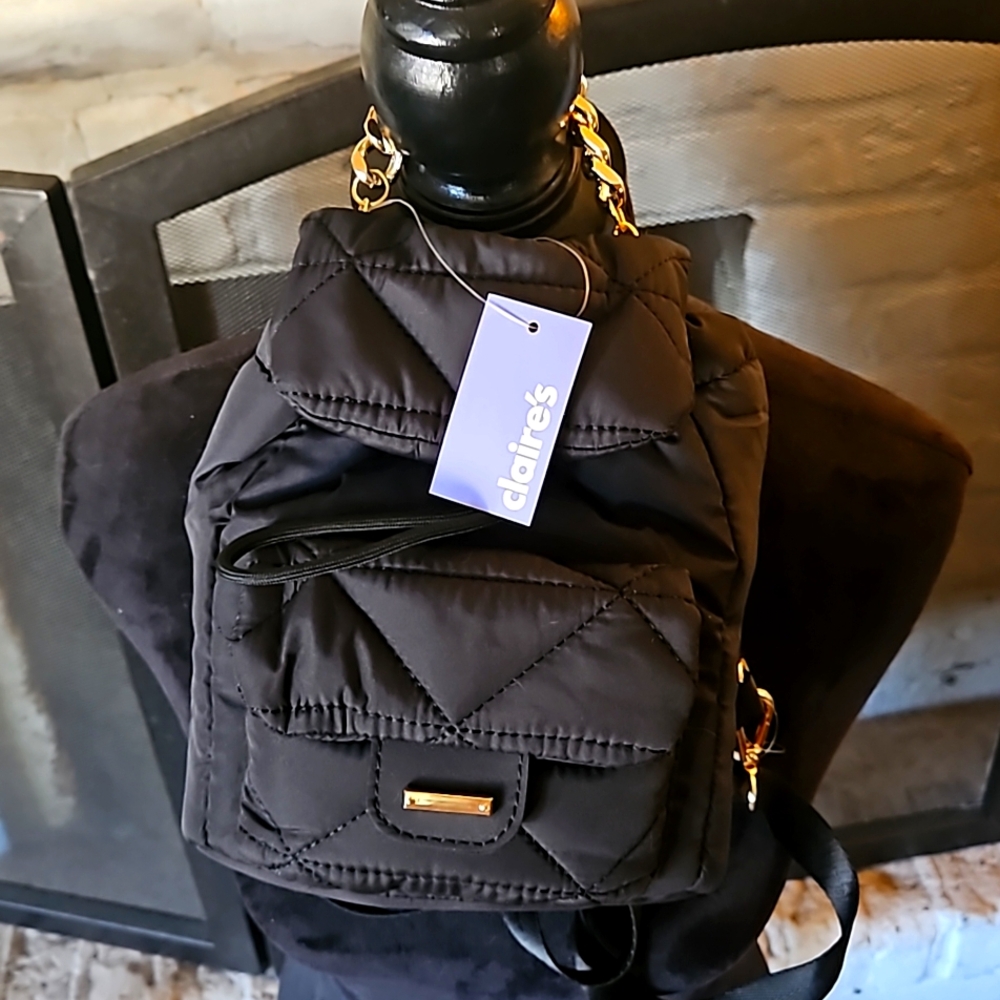 NWT Claire's Mini Quilted Backpack